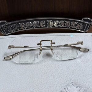 CHROME HEARTS HOLE SHOT GLASSES SILVER [NEW]
